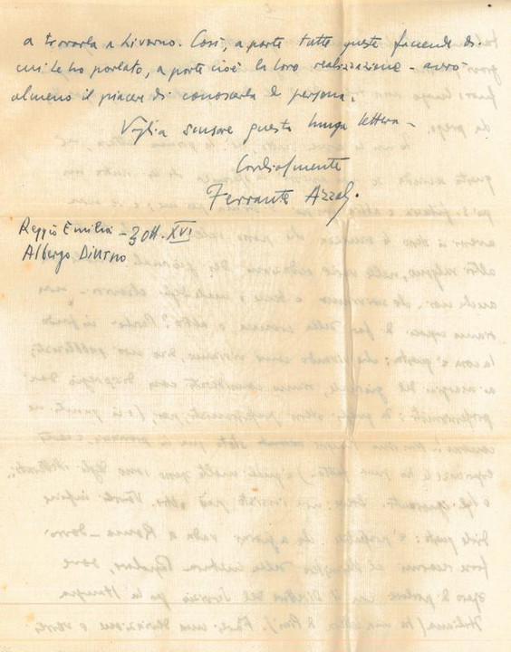 Lettera di Ferrante Azzali a Giovanni Ansaldo, 03-10-1938 (4)